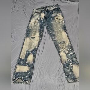 Stylish Kids Distressed Jeans in Black and White
